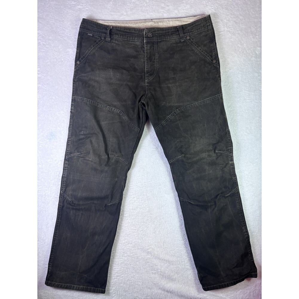 Kuhl Pants Mens 42x32 Olive The Lawless Canvas Hiking Articulated Knee Outdoor